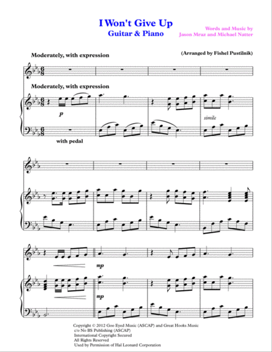 I Won't Give Up String Duet scores gallery preview page 2