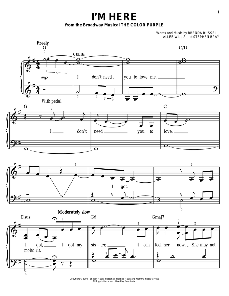 I'm Here Voice scores gallery preview page 1