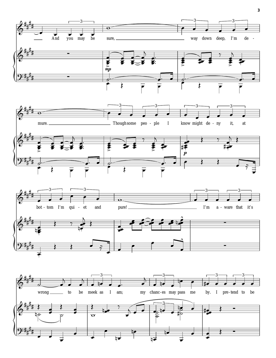 Shy (from Once Upon A Mattress) Mezzo-Soprano Voice scores gallery preview page 3