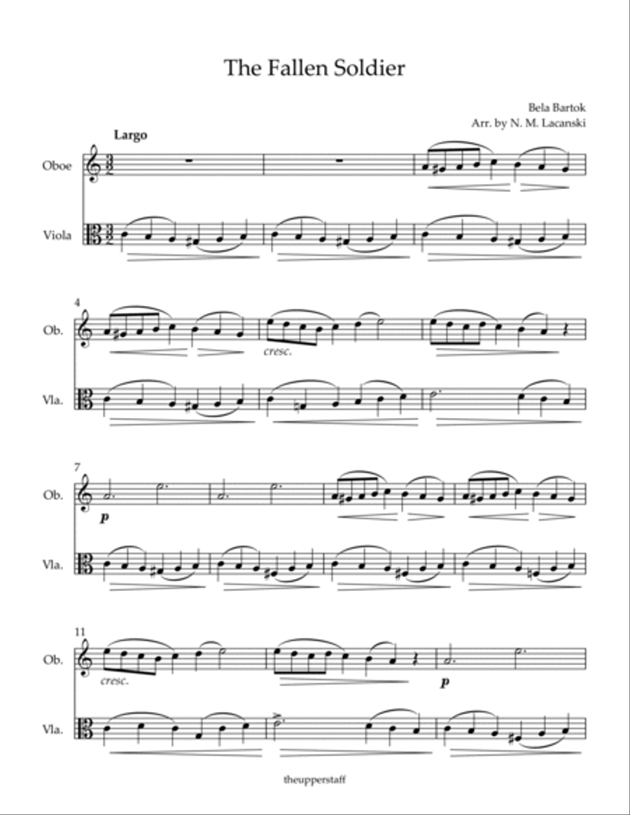 The Fallen Soldier The Fallen Soldier Oboe scores gallery preview page 2