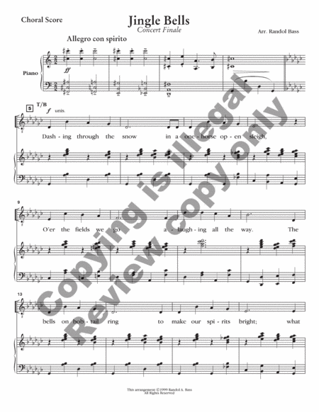 Jingle Bells Finale from Seasonal Sounds (Choral Score)