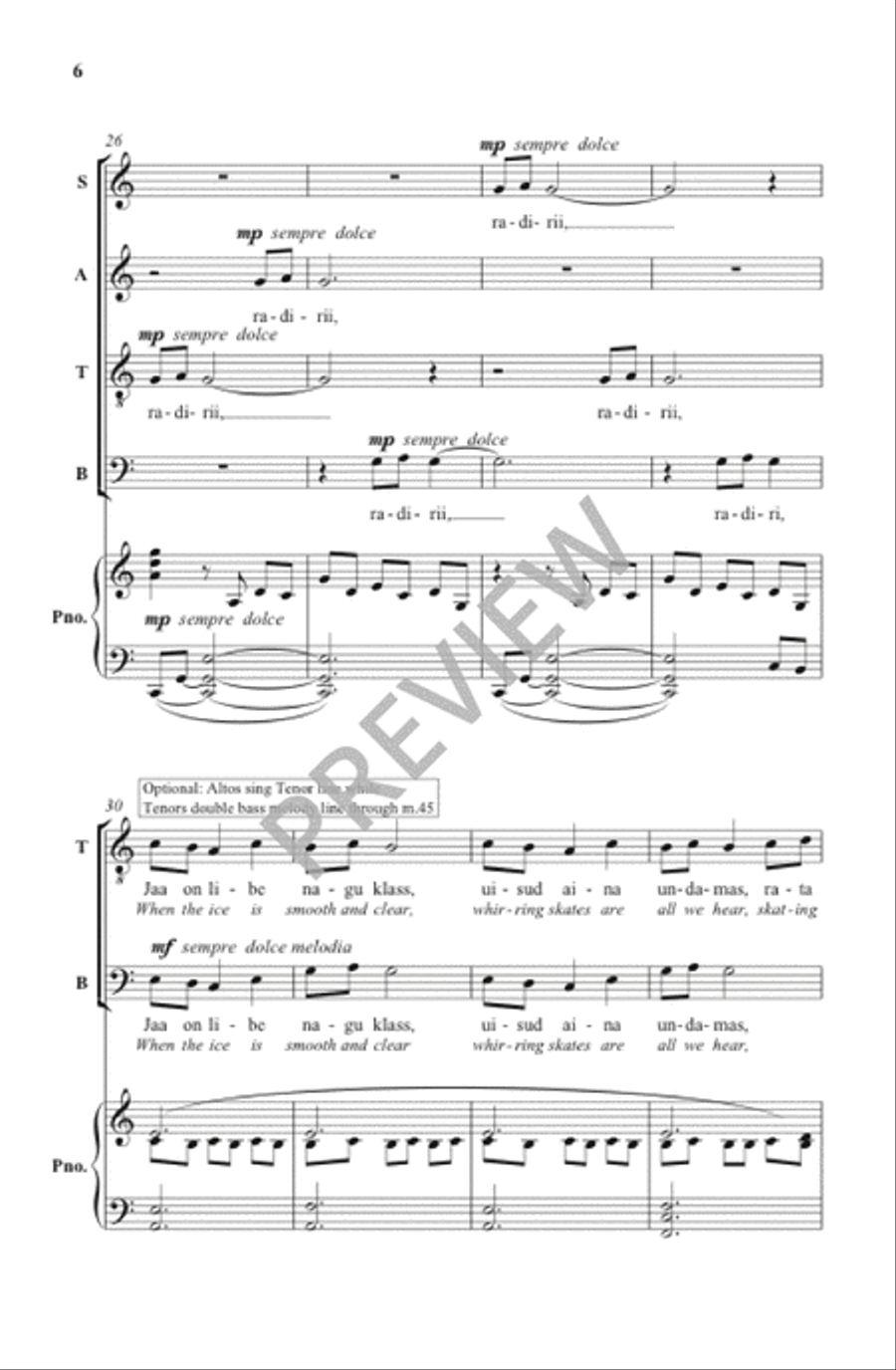 Skating (Uisutamas) 4-Part scores gallery preview page 7
