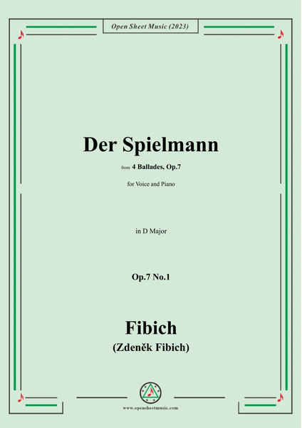 Fibich-Der Spielmann,in D Major