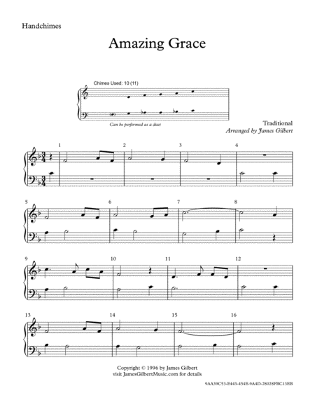 Amazing Grace: Music for beginning Handchime Choir image number null