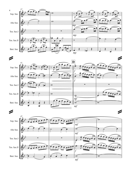 Faure - Pavane, Op. 50 (for Saxophone Quintet SATTB) image number null