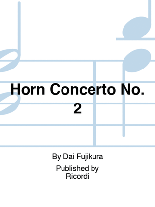 Book cover for Horn Concerto No. 2
