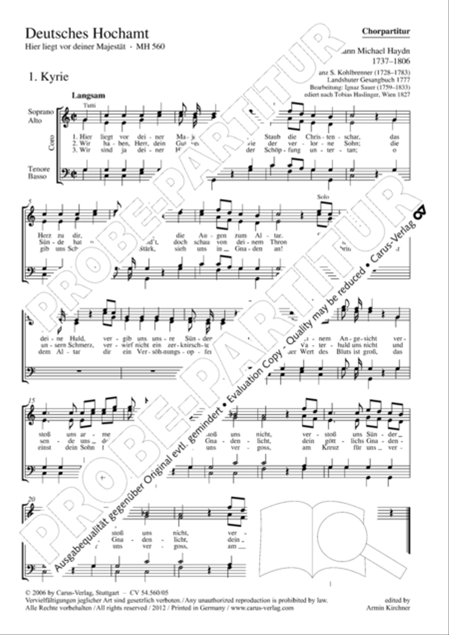 Deutsches Hochamt 4-Part scores gallery preview page 2