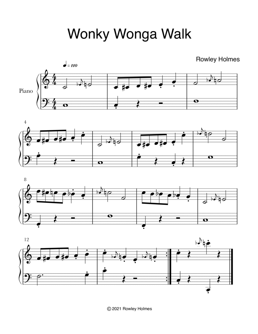 Wonky Wonga Walk Piano Method scores gallery preview page 1