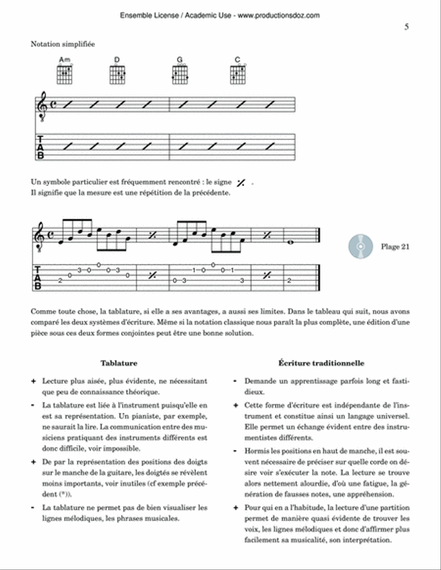 Effet Guitare Classical Guitar scores gallery preview page 5