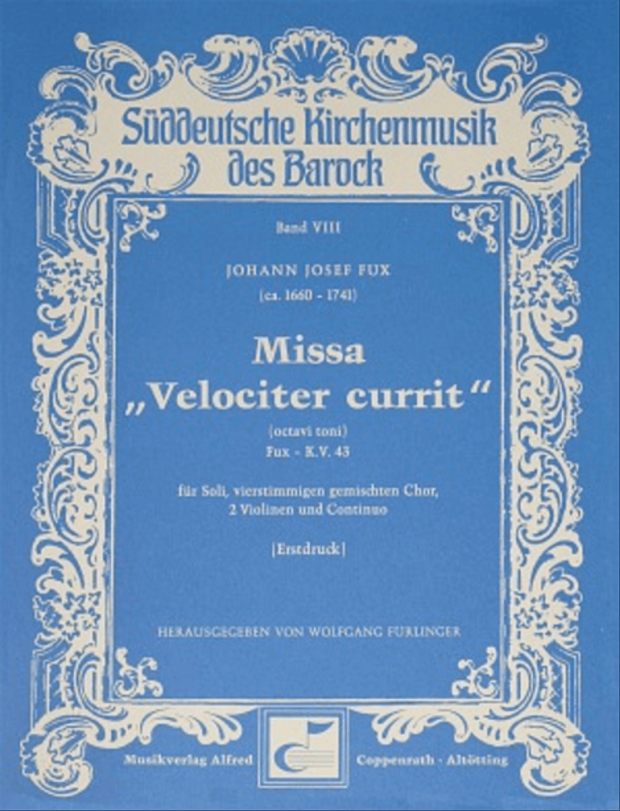 Missa Velociter currit 4-Part scores gallery preview page 1