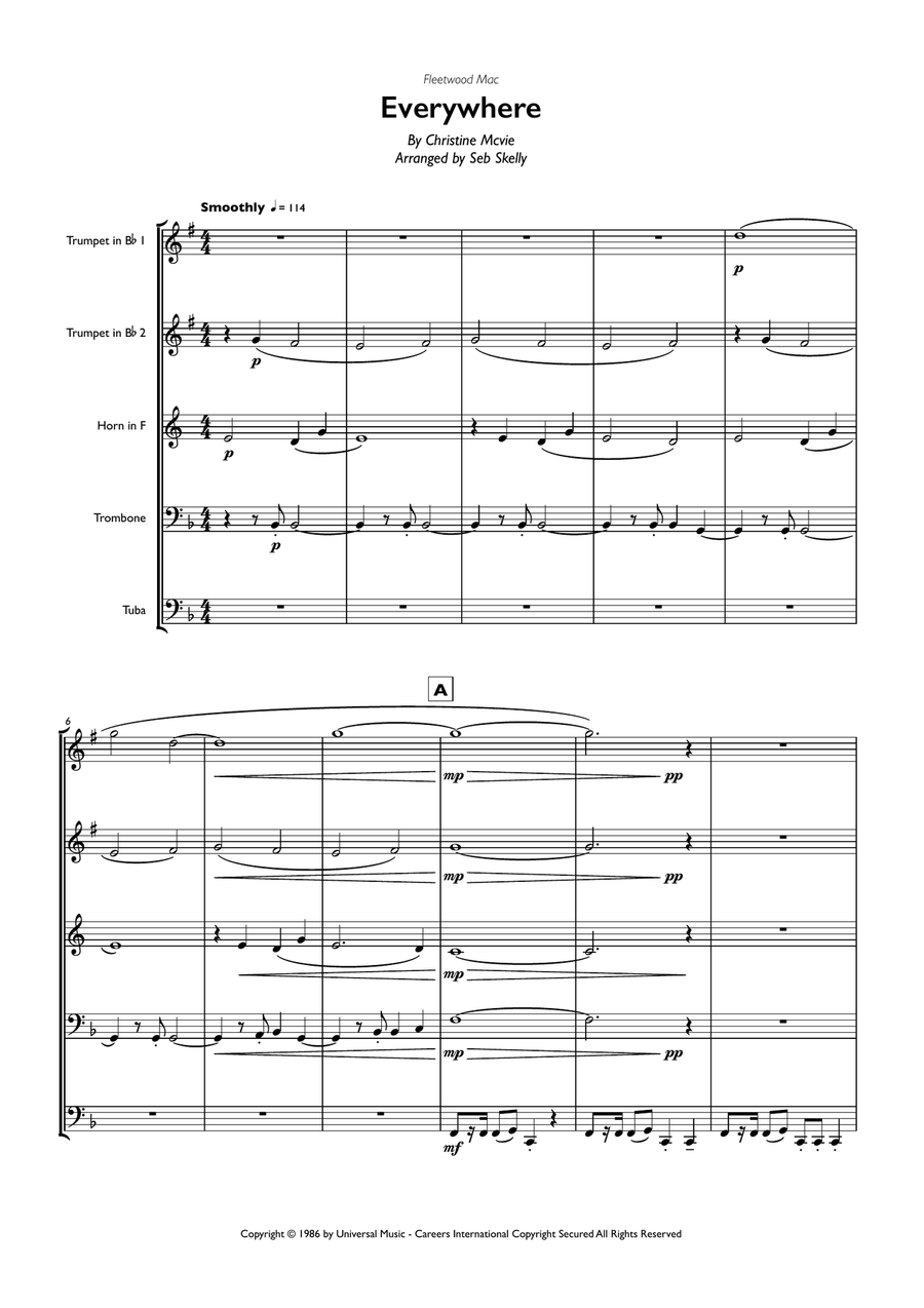Everywhere Brass Ensemble scores gallery preview page 1