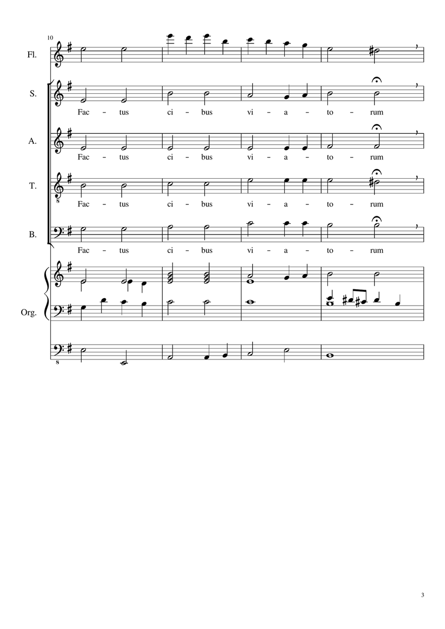 Ecce Panis Angelorum 4-Part scores gallery preview page 3