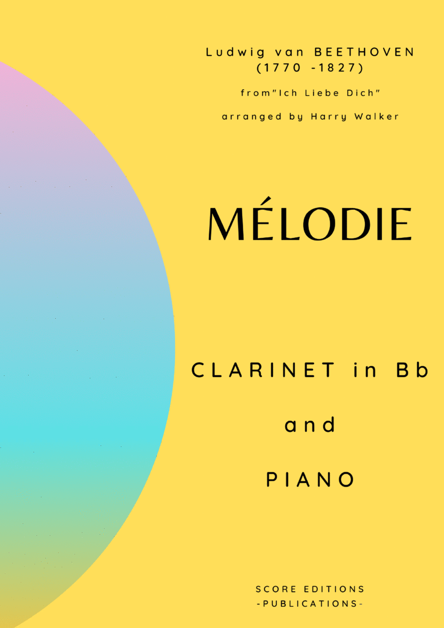Beethoven: Mélodie for Clarinet and Piano Clarinet Solo scores gallery preview page 1
