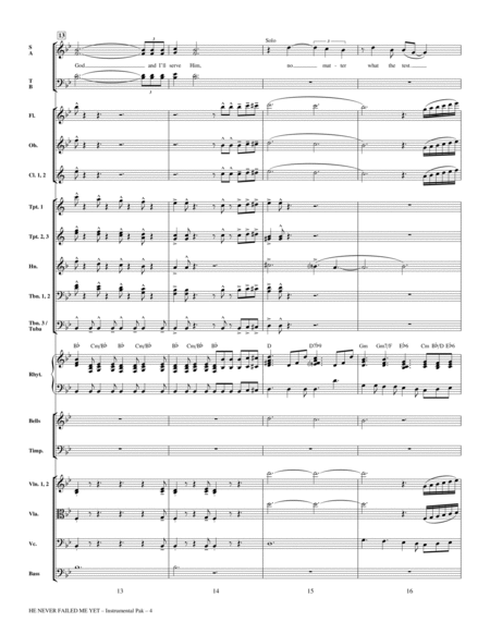 He Never Failed Me Yet (orch. Keith Christopher) - Full Score