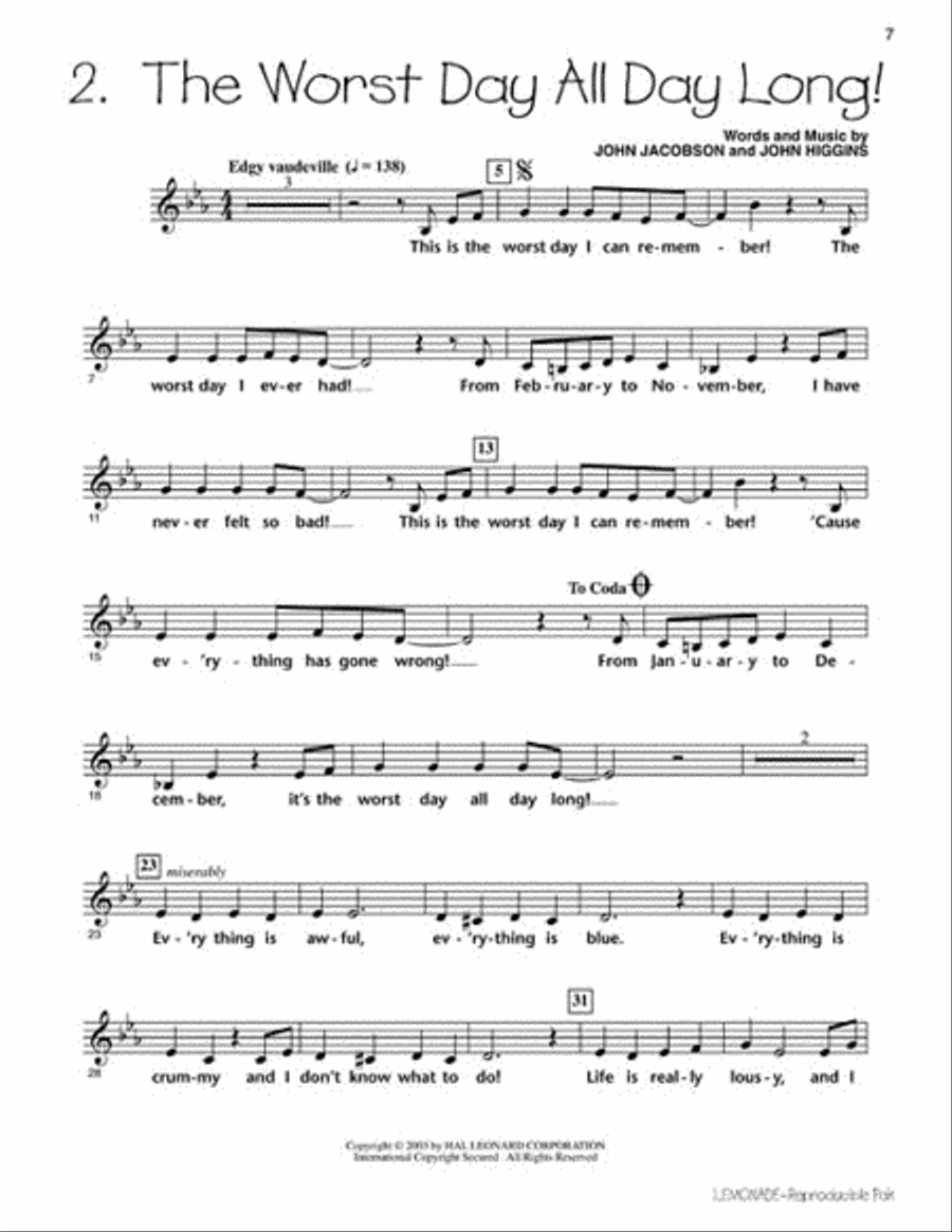 Lemonade! (Musical) Lemonade! (Musical) Choir scores gallery preview page 3