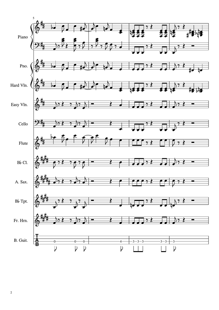 Mii Channel Theme (For School Orchestra) Large Ensemble scores gallery preview page 2