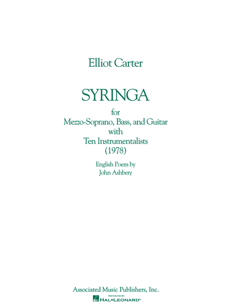 Syringa (1978)