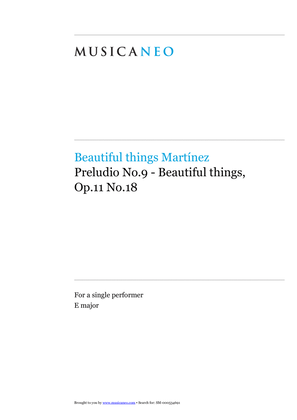 Preludio No.9-Beautiful things Op.11 No.18