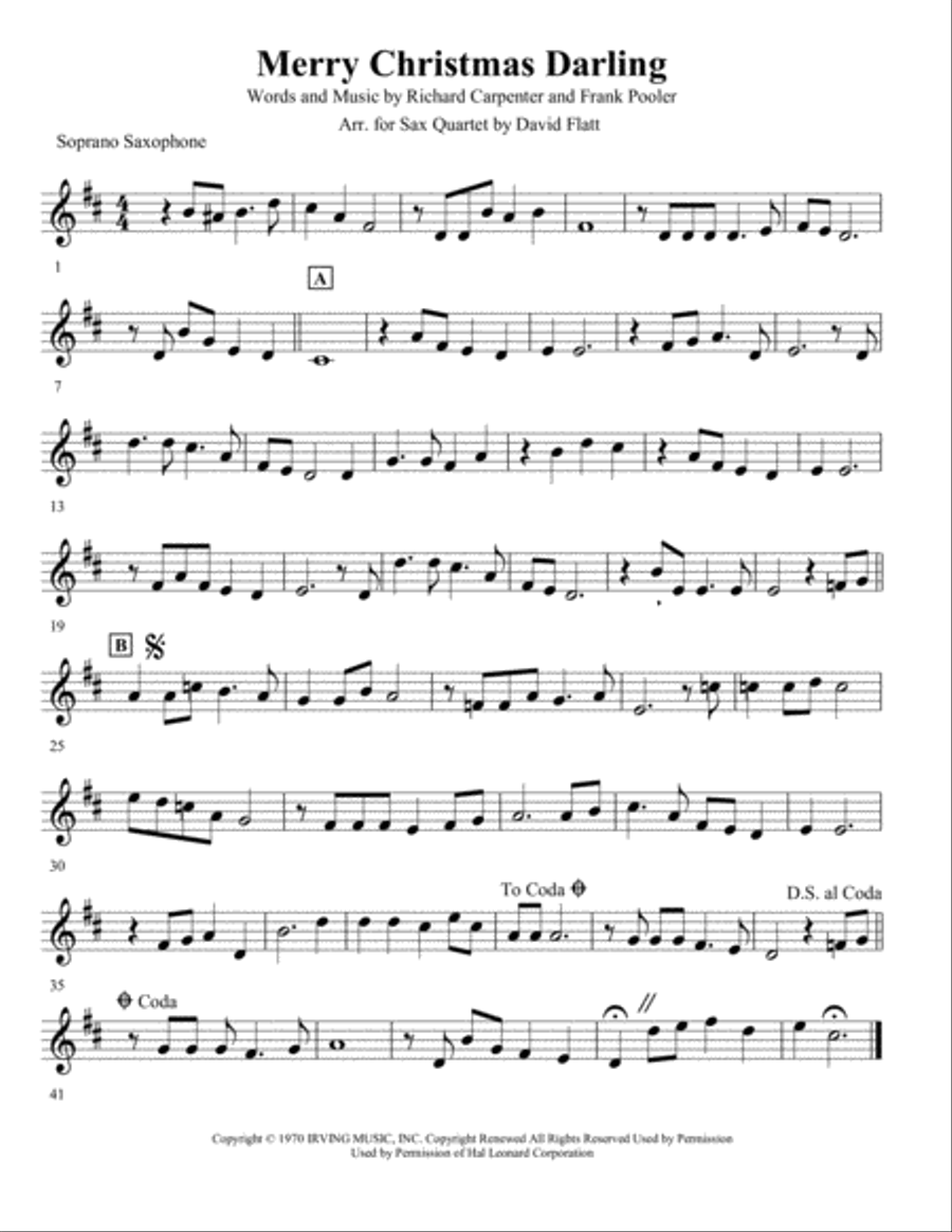 Merry Christmas, Darling Merry Christmas, Darling Woodwind Quartet scores gallery preview page 5