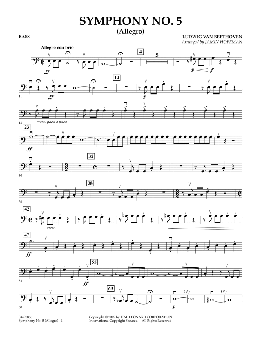 Symphony No. 5 (Allegro) - Bass