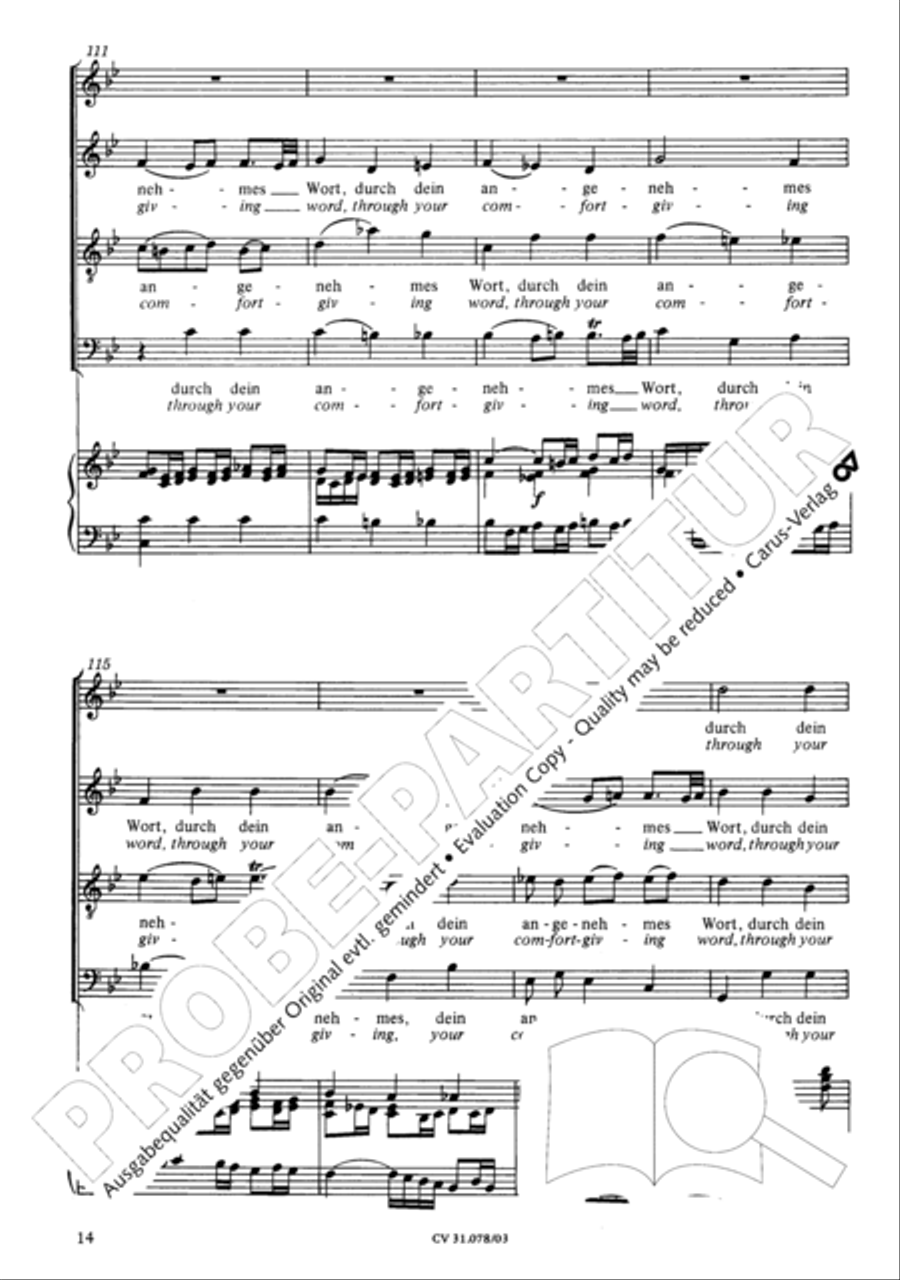 Jesus, you have freed my spirit (Jesu, der du meine Seele) 4-Part scores gallery preview page 15
