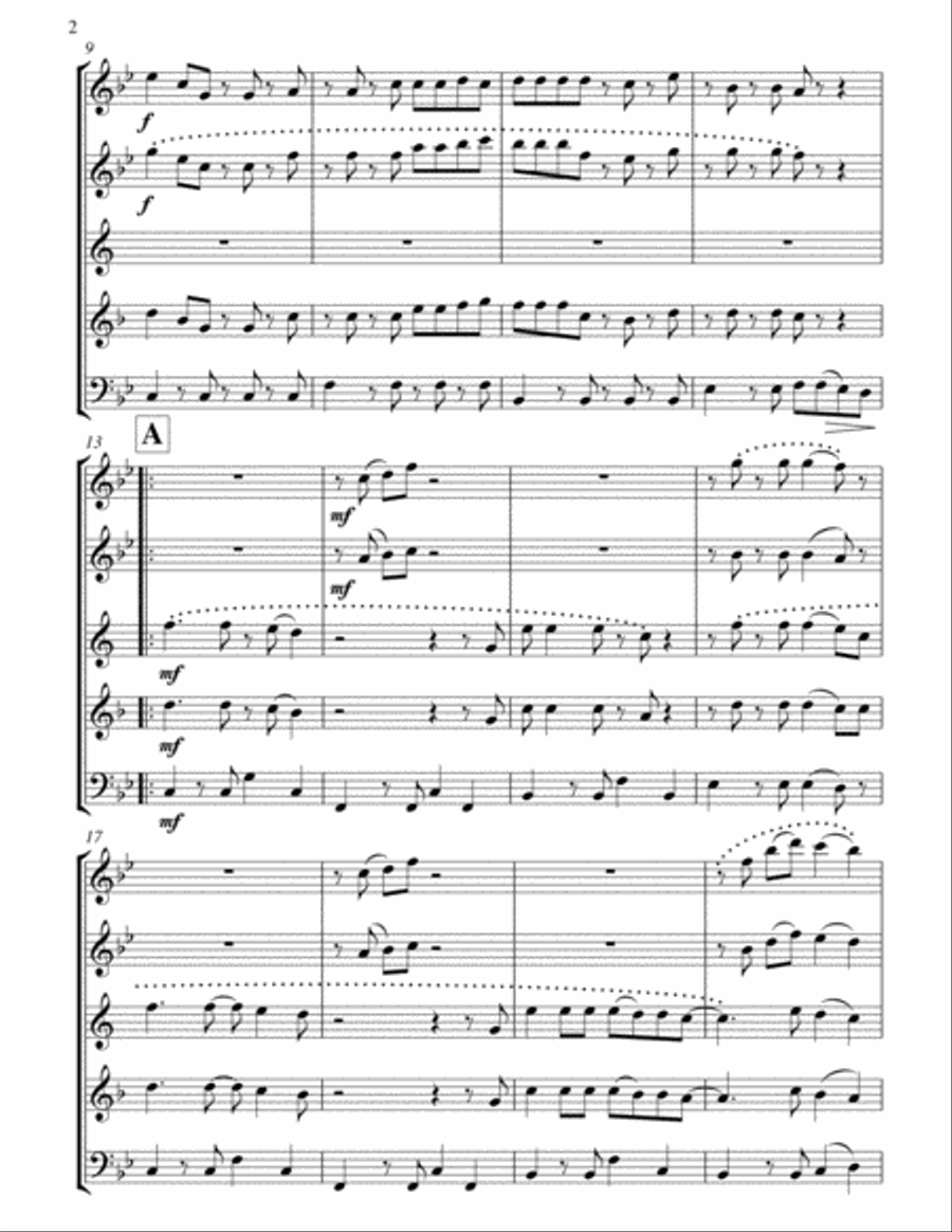 Take On Me Woodwind Quintet scores gallery preview page 3
