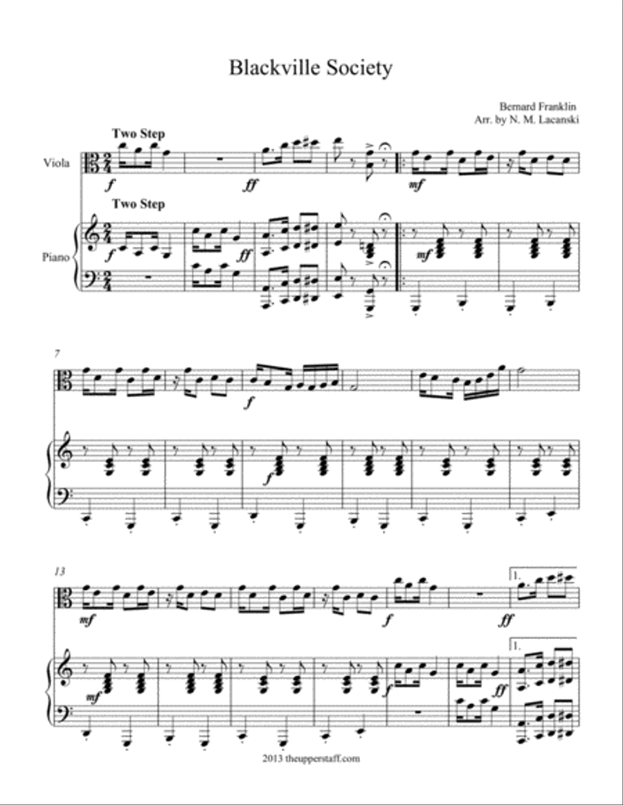 Blackville Society Viola scores gallery preview page 1
