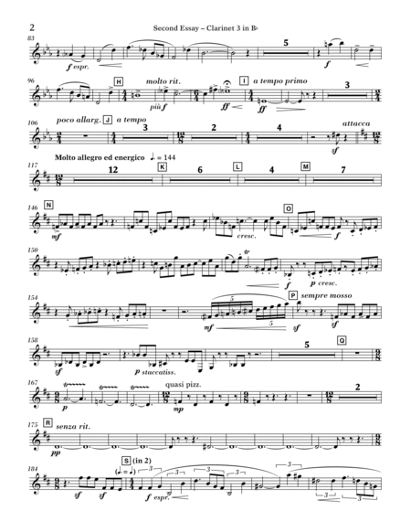 Second Essay - Bb Clarinet 3
