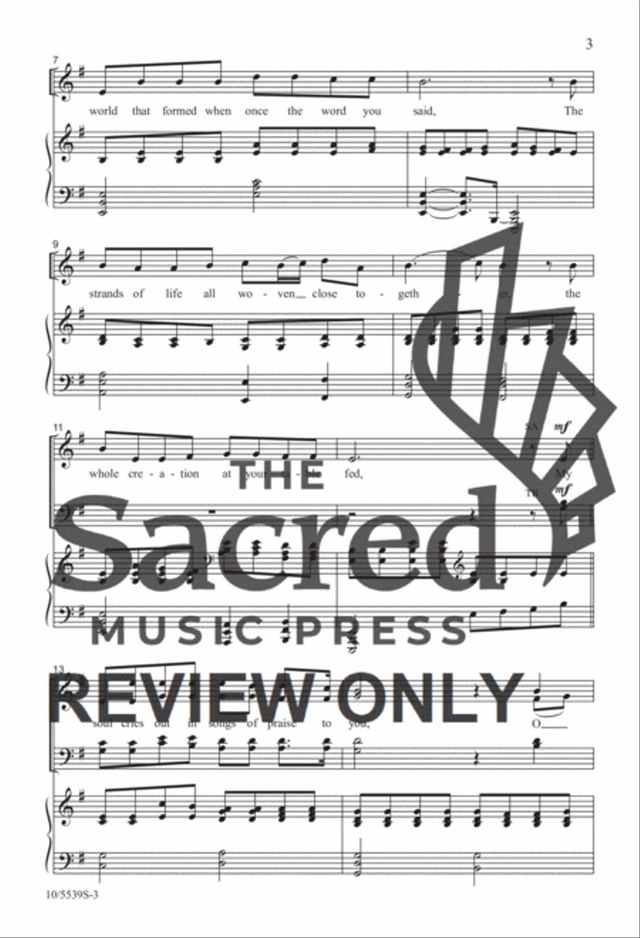 O Mighty God SATB 4-Part scores gallery preview page 3