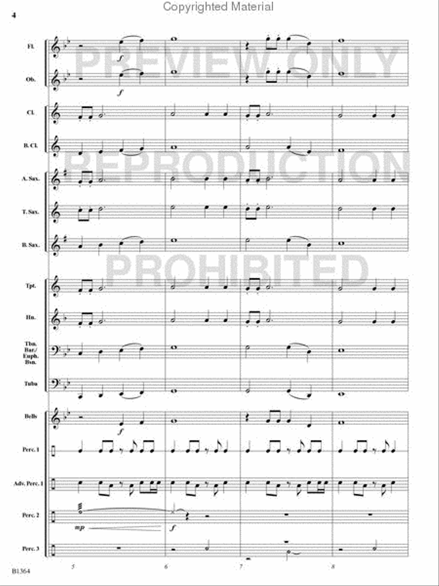 Battle of the Samurai Concert Band scores gallery preview page 3