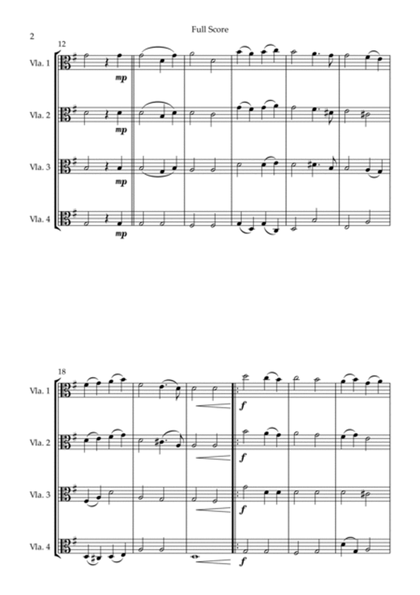 Adeste Fideles (Christmas Song) for Viola Quartet image number null