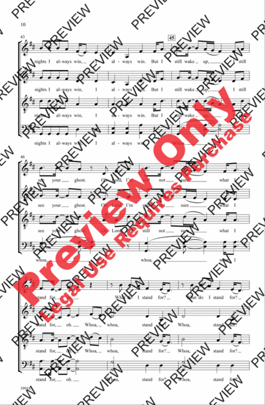 Some Nights 4-Part scores gallery preview page 10