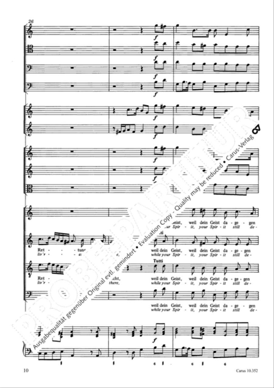 From the deepest comes our plea (Aus der Tiefen rufen wir) 4-Part scores gallery preview page 13