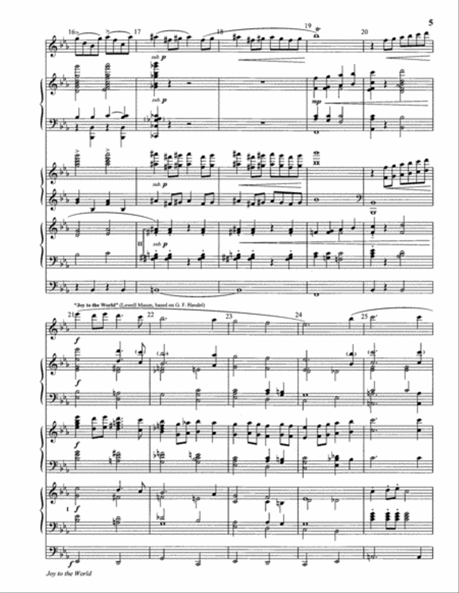 Joy to the World 4-Part scores gallery preview page 4