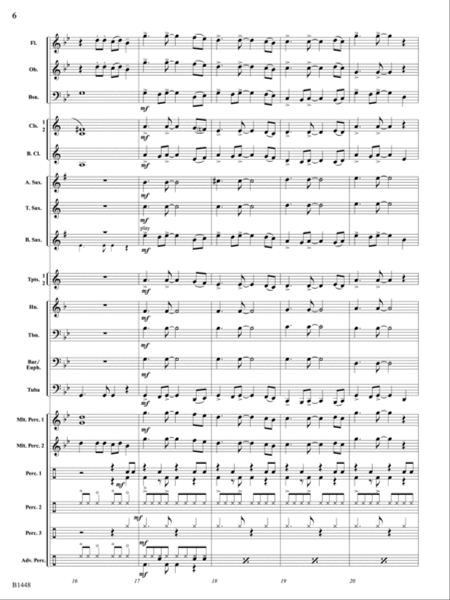 Bell Carol Rock: Score Concert Band scores gallery preview page 6