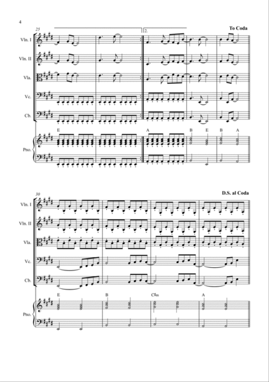 Don't Stop Believin' Don't Stop Believin' String Quintet scores gallery preview page 4
