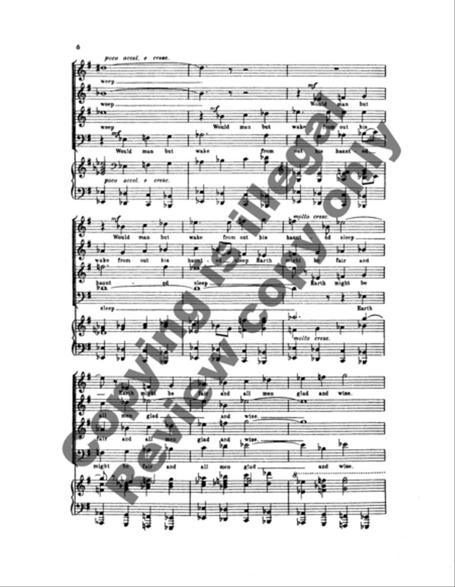 Three Festival Choruses: Turn Back, O Man 4-Part scores gallery preview page 9