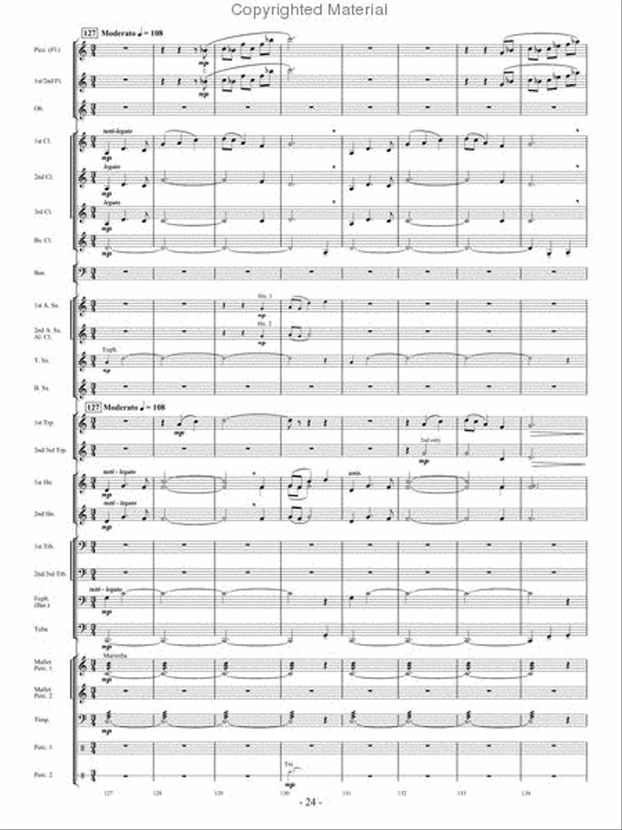 Beyond the Breaking Tides Concert Band scores gallery preview page 23