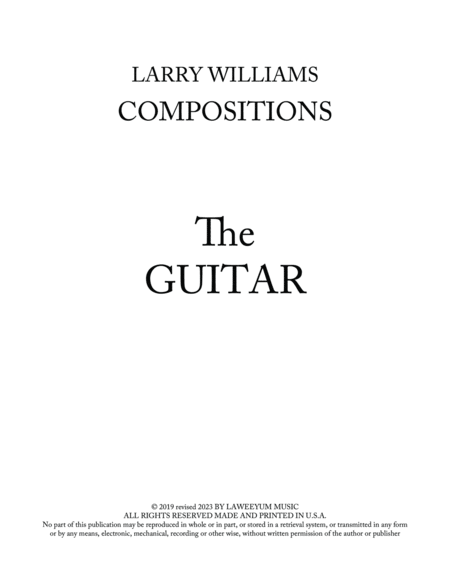 Larry Williams Compositions- The Guitar Book