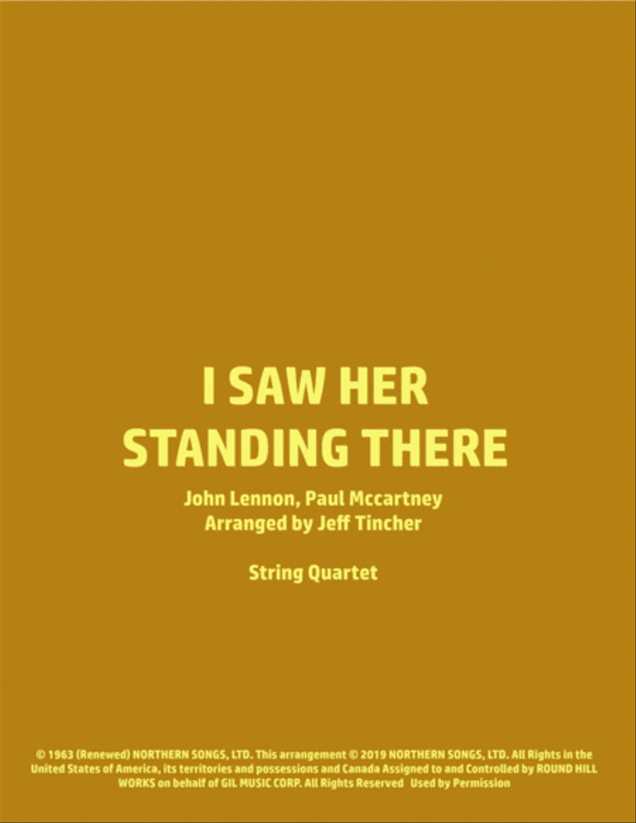 I Saw Her Standing There String Quartet scores gallery preview page 1