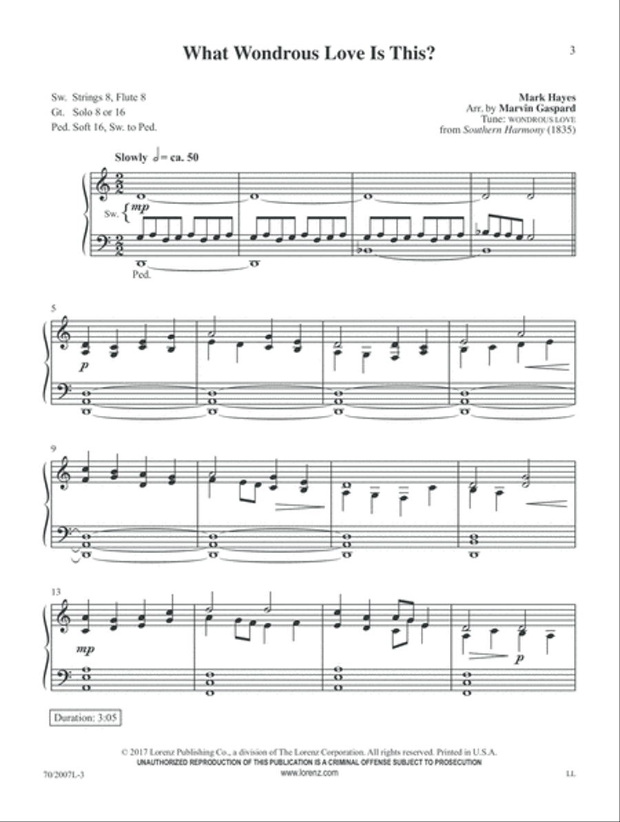 Mark Hayes: Organ Hymns for Lent and Easter (Digital Delivery) Organ scores gallery preview page 3