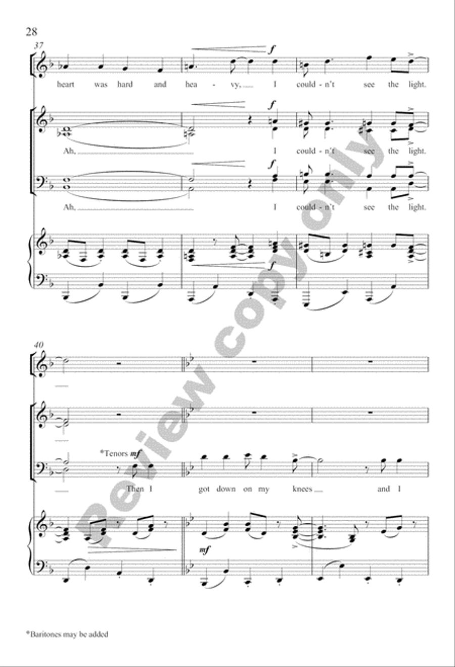 Three Gospel Choruses Divisi scores gallery preview page 47