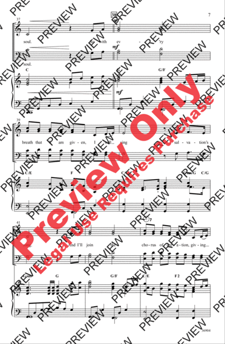 Salvation's Song Salvation's Song 4-Part scores gallery preview page 7