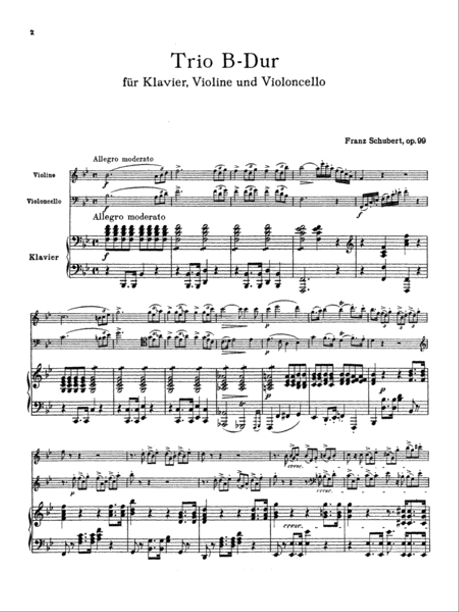 Trio No. 1 in B-flat Major, Op. 99 Small Ensemble scores gallery preview page 3