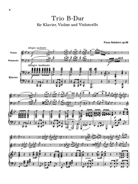 Trio No. 1 in B-flat Major, Op. 99