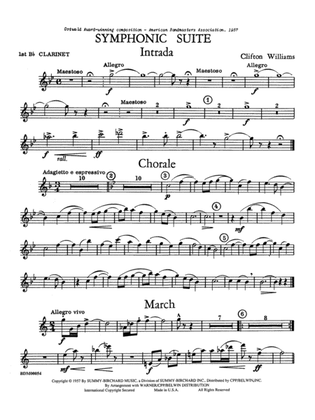 Symphonic Suite: 1st B-flat Clarinet