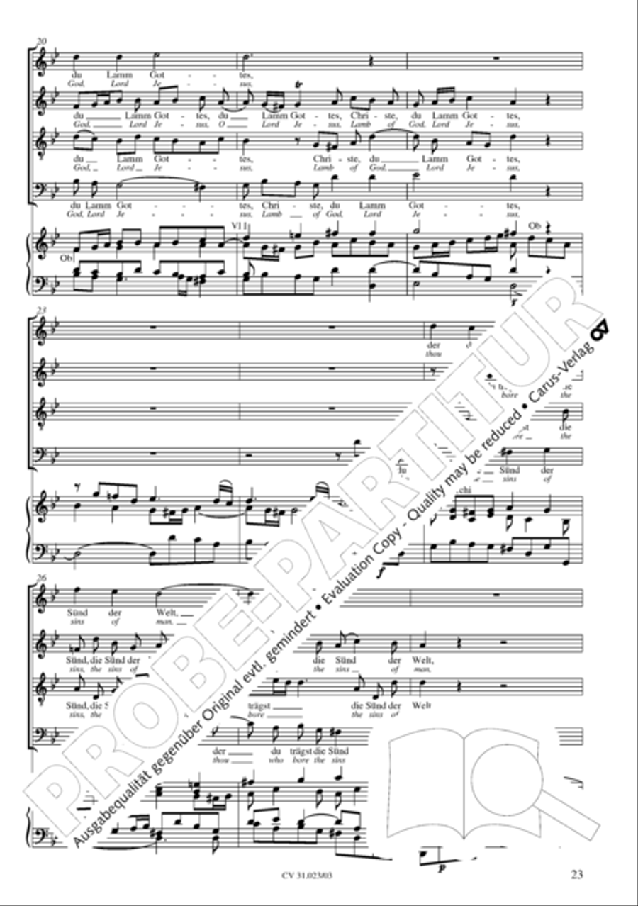 Thou very God and David's Son (3rd version) (Du wahrer Gott und Davids Sohn) 4-Part scores gallery preview page 24