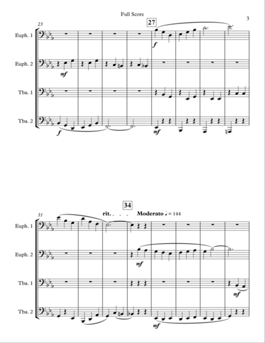 Oh, What A Beautiful Mornin' Euphonium scores gallery preview page 3