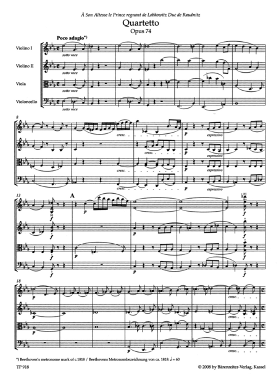 String Quartets op. 74, 95 String Quartet scores gallery preview page 2