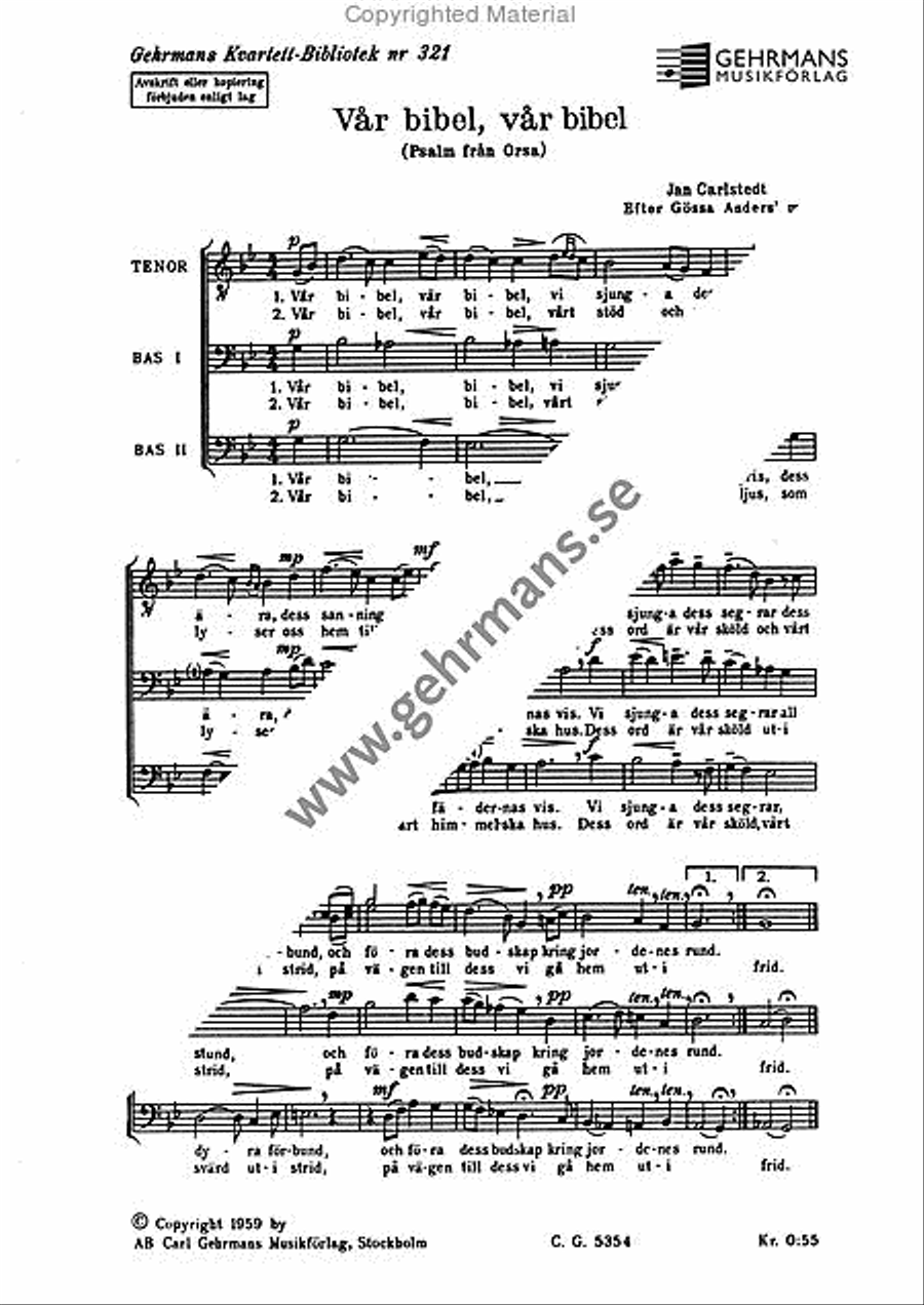 Var bibel, var bibel 3-Part scores gallery preview page 2